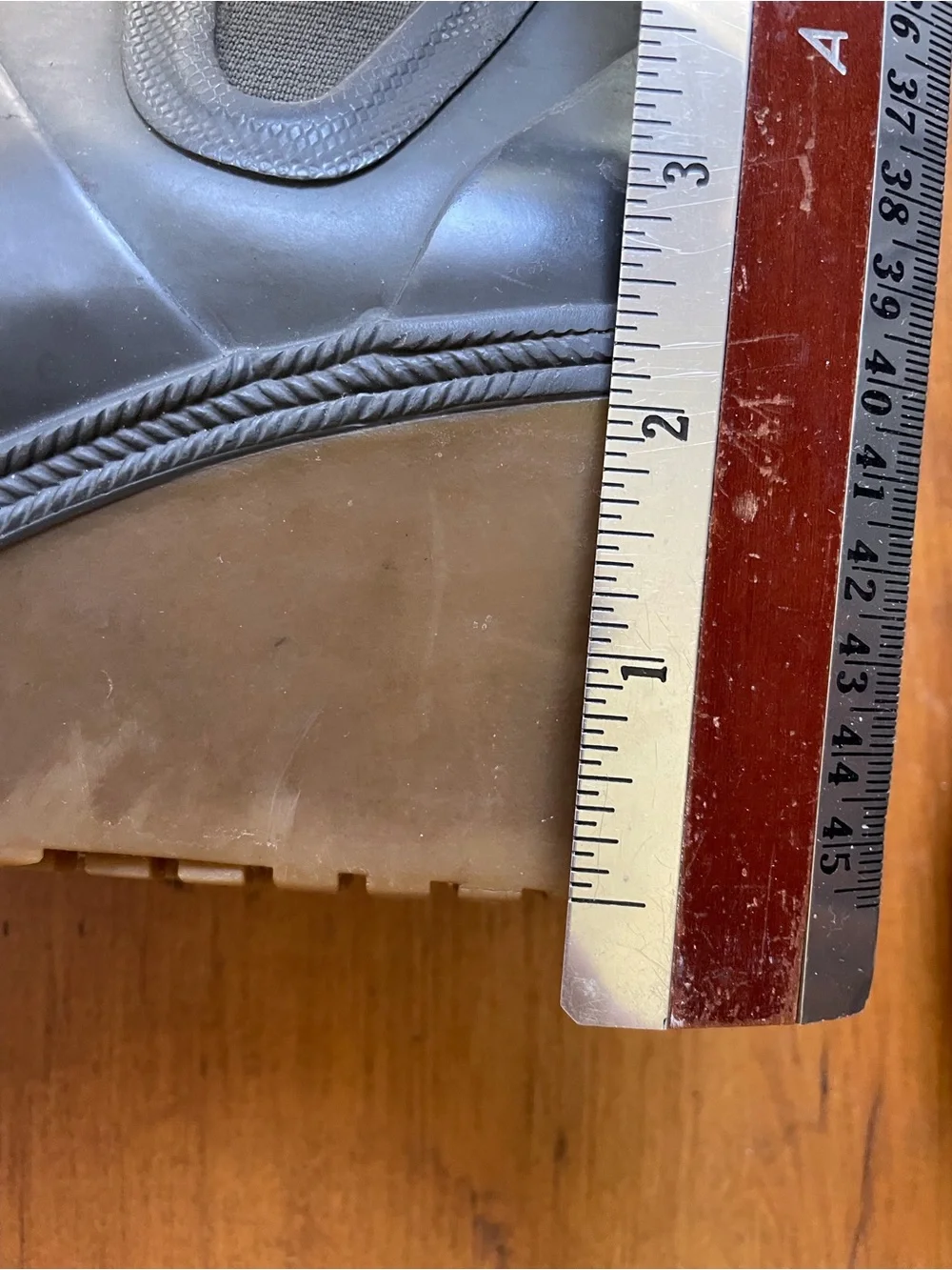 Tretorn Plask Mid Gray Wedge Rain Boots Size 7.5